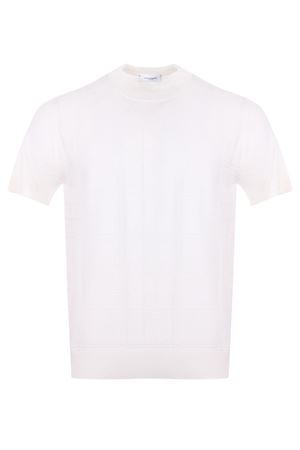 T-shirt in filo di cotone bianco PAOLO PECORA | A015F1001102